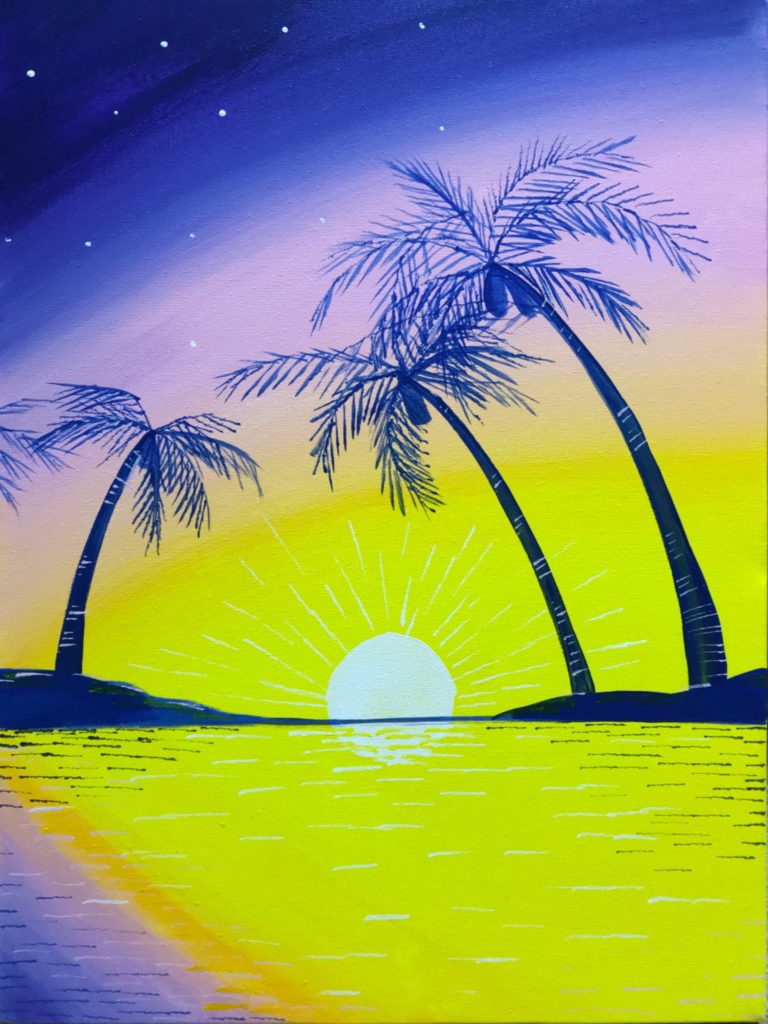 オンライン)Sea sunset | Painty（ペインティ）