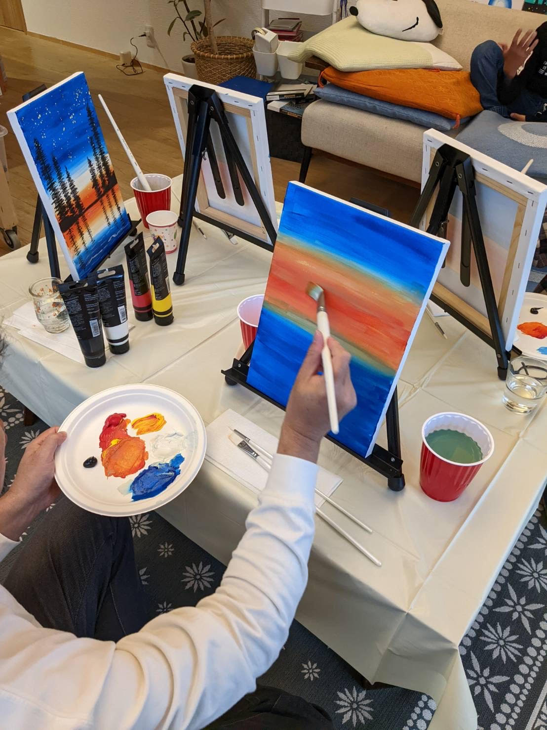 資格取得者の活躍「家族でペイントパーティーをしました♪」 Painty（ペインティ）